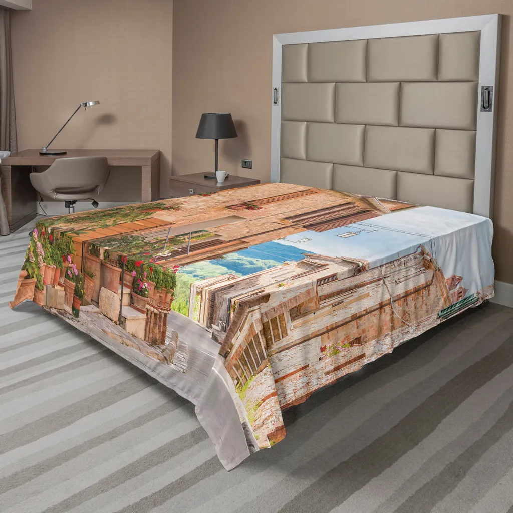 Drap de lit plat ABAKUHAUS Toscane beige, microfibre 266x260 cm