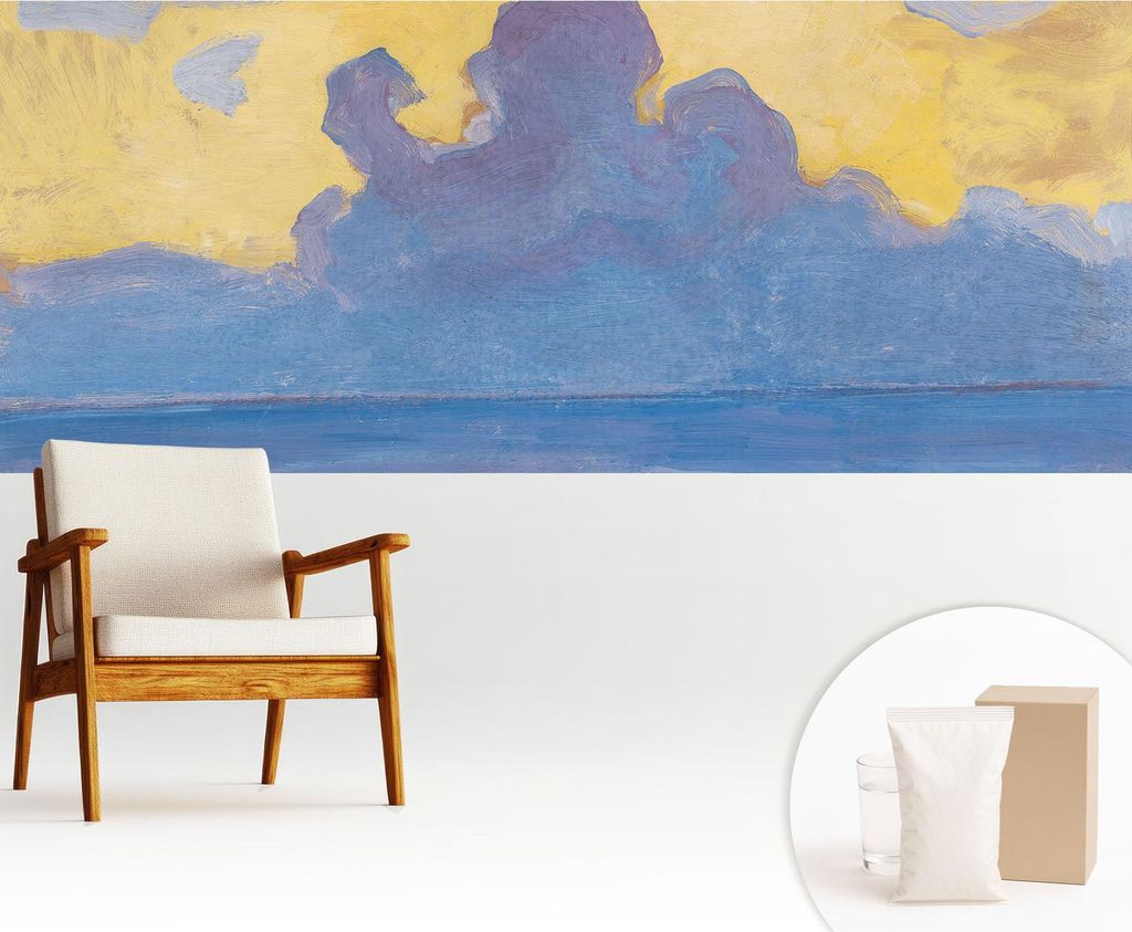Fototapete - 250x104 cm - Tapete - Wandtapete - Wandbilder - Dekofolie - Tapete Folie - Wand - Dekoration - Wohnzimmer - Wolkenlandschaft