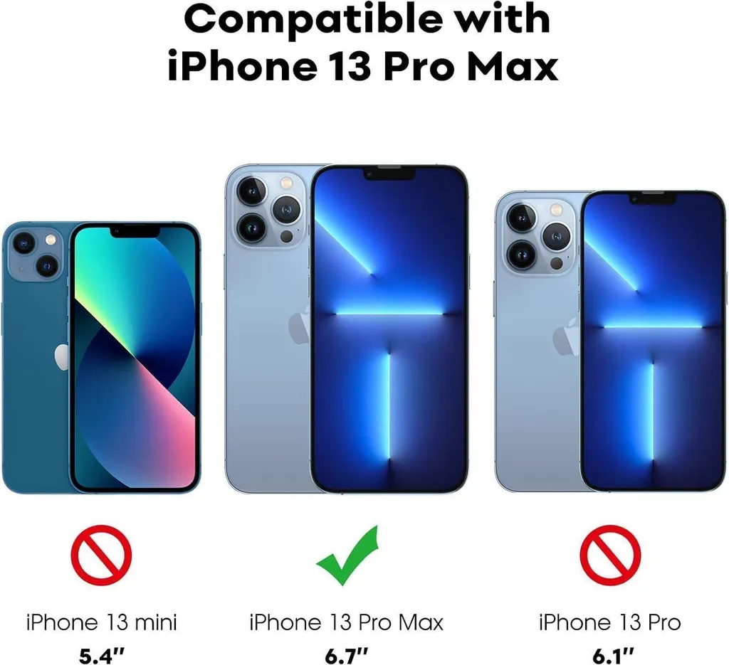 Anti-Casse Écran iPhone 13 Pro Max : Verre Trempé JETech 6,7" Pack de 3