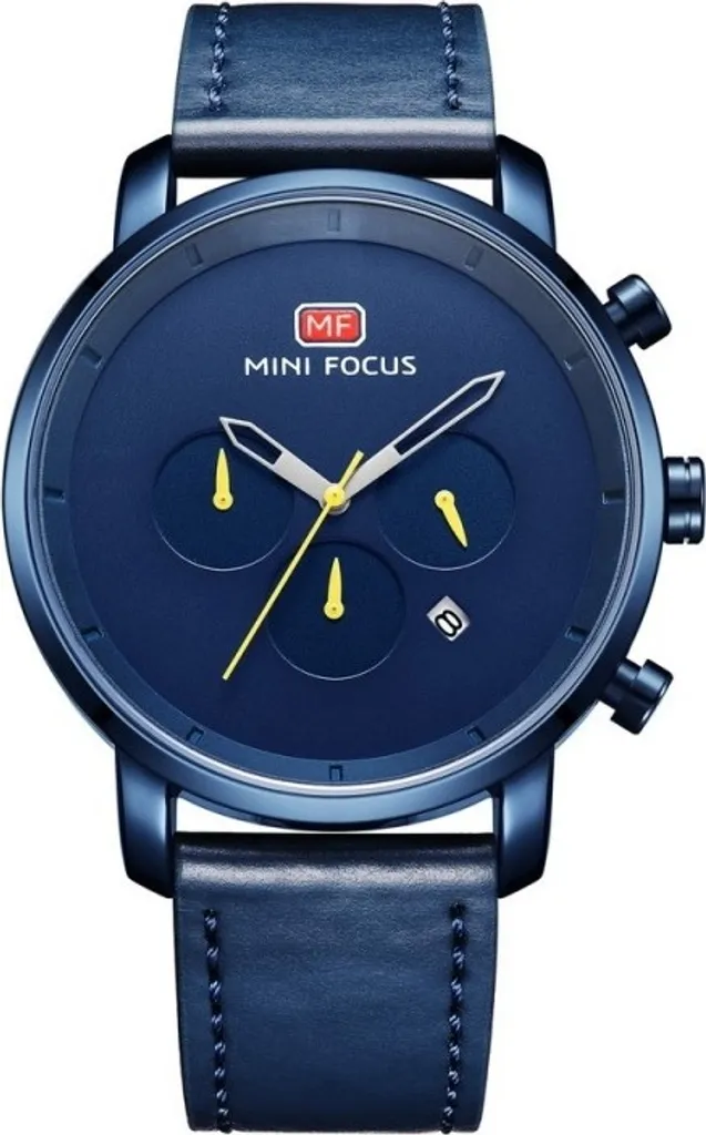 Montre de Luxe Bleue Mini Focus pour Homme - Parfaite pour le Bureau et Sport