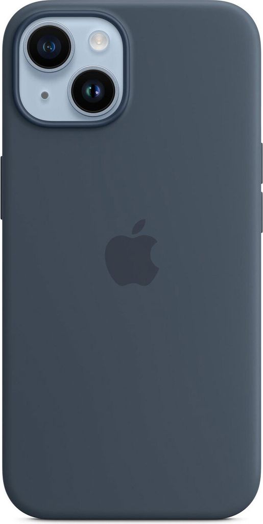 iPhone 14 Silikon Case mit MagSafe - Sturmblau Handyhülle Produktbild