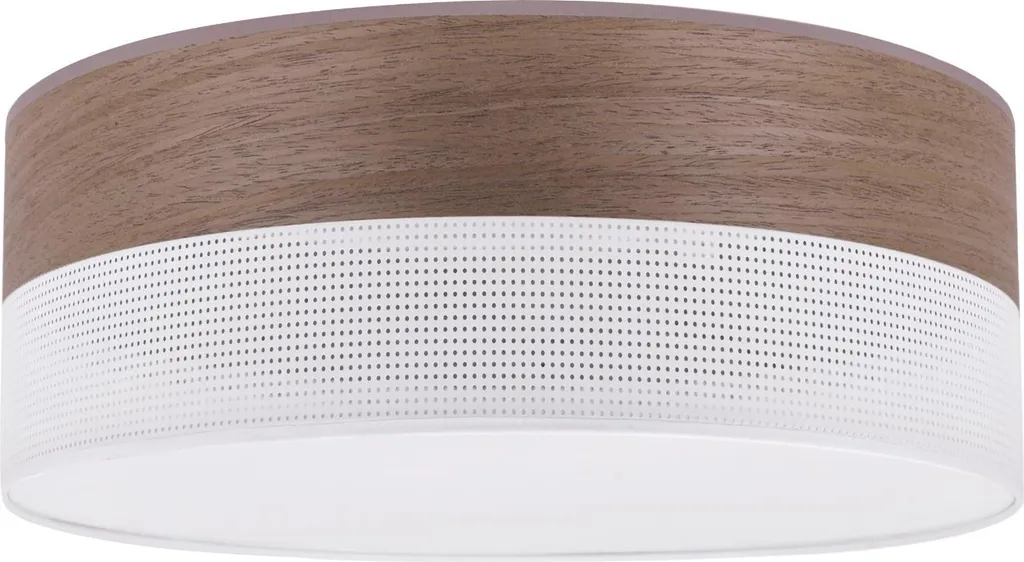 Lampada da Soffitto Legno Noce 40cm E27 | Plafoniera Plexi Bianco