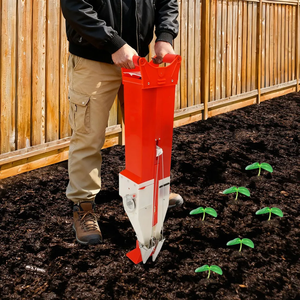 Semoir à main rouge ajustable et robuste pour plantation de petites graines - 2