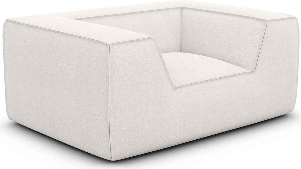 Strukturstoff Sessel Liberia Weiß