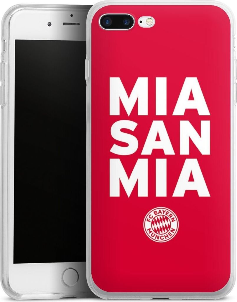 DeinDesign Handyhülle für Apple iPhone 8 Plus Silikon Hülle Case Smartphone Schutzhülle FC Bayern München FCB Mia San Mia
