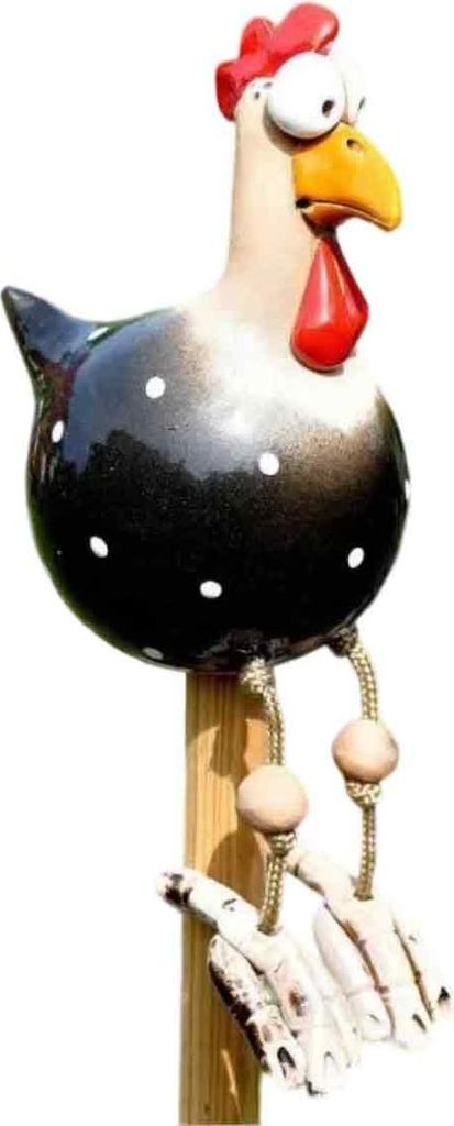 Keramik Huhn Garten Dekoration Harz Gartenpfahl Tier Figur Produktbild 