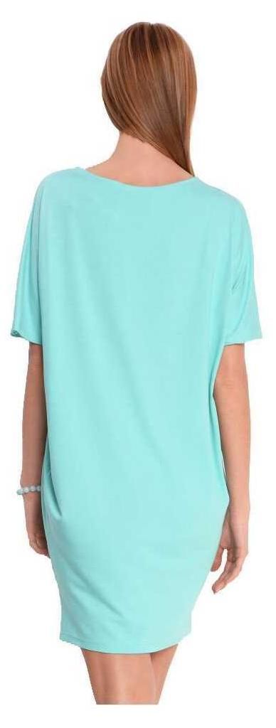 Damen Basic Kleid Dress; Mintgrün S/M Produktbild 