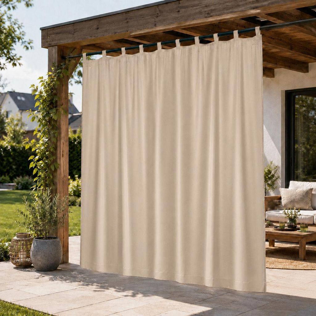 Outdoor Vorhang Extra Breite, Wasserdicht Blickdicht Produktbild 