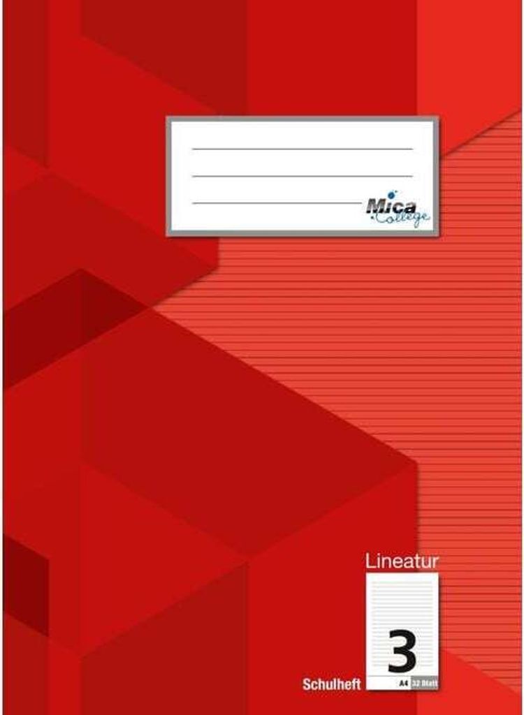 Doppelheft A4 - Lineatur 3 - liniert - 32 Blatt