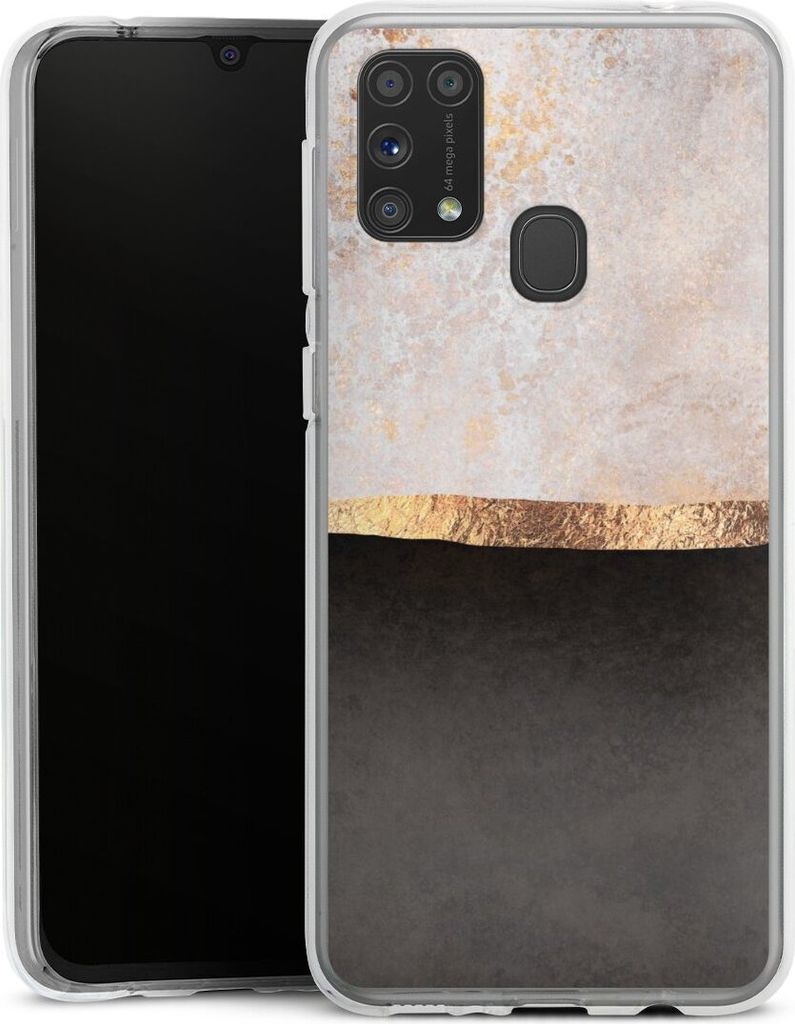 DeinDesign Handyhülle für Samsung Galaxy M31 Silikon Hülle Case Smartphone Schutzhülle Abstrakt Black & White Trends