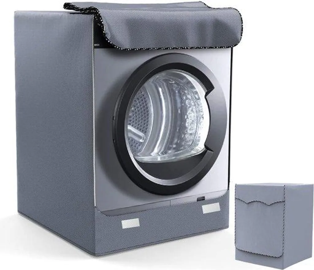 Bâche lave-linge pour salle de bain, imperméable et grise, 60-85 cm