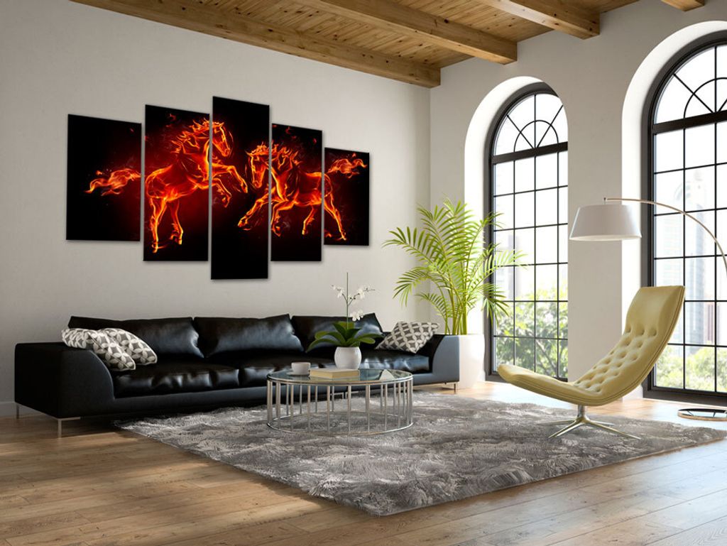 Akustikbild Pferde 200x100 cm Bilder Akustikschaum Produktbild 