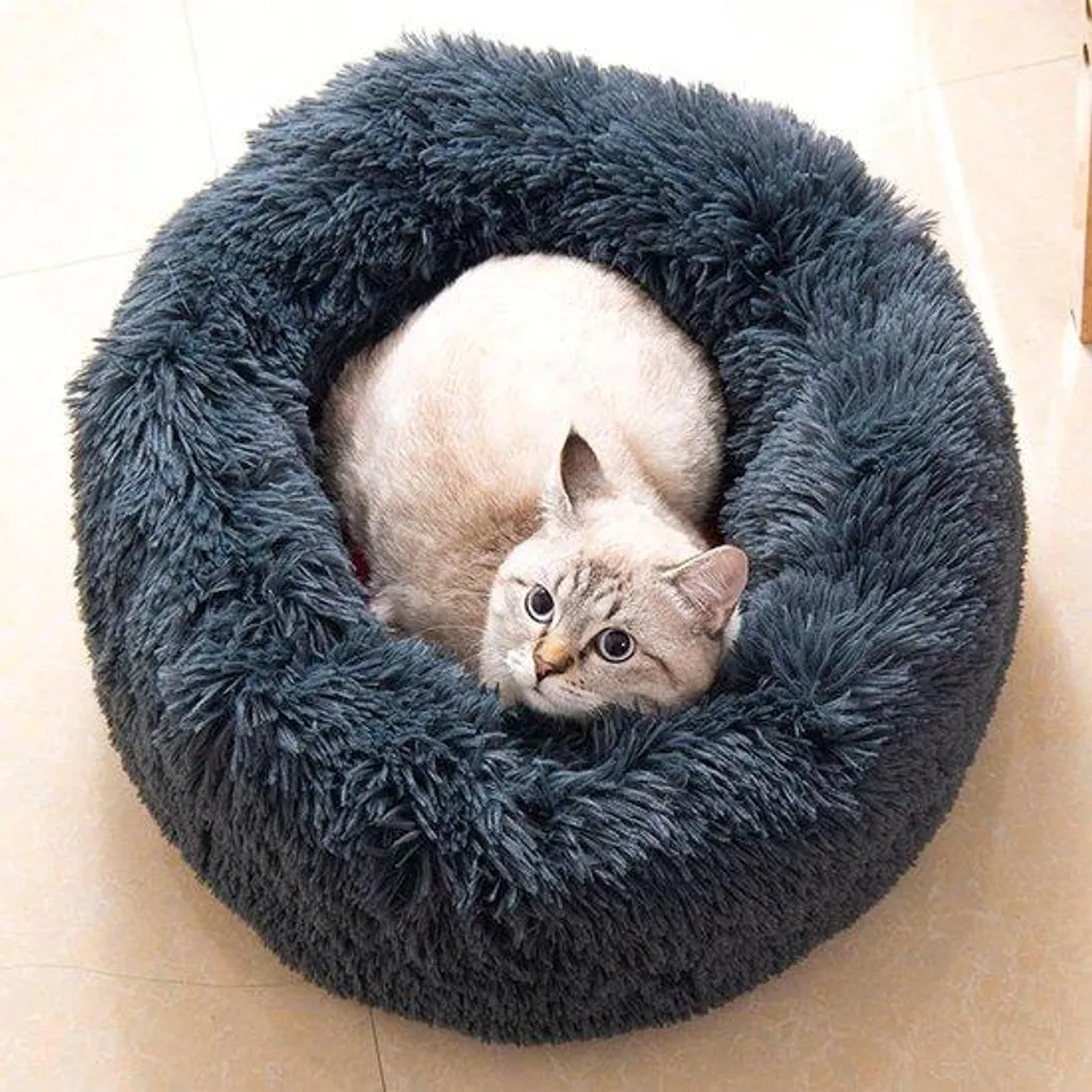 Lit pour animal de compagnie gris foncé 60 cm antidérapant et doux