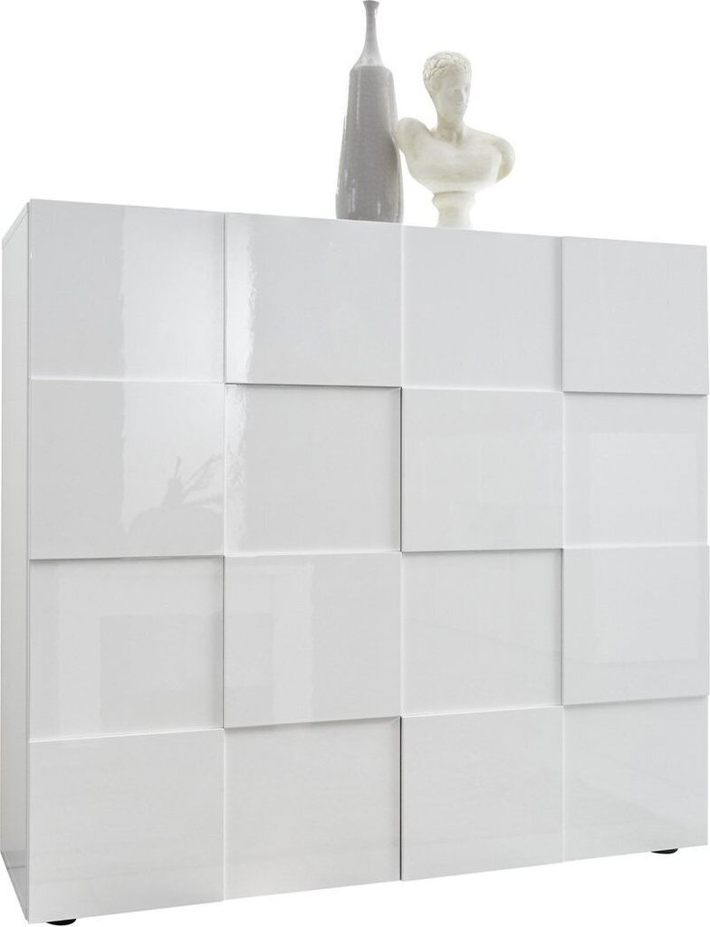 Credenza - MILANO - 2 ante - Laccato lucido bianco - 121 x Immagine del prodotto 