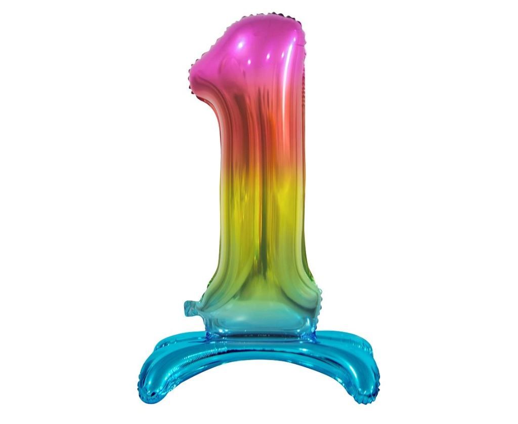 Palloncino in foil con il numero 1 colorato, 74 cm Immagine del prodotto 