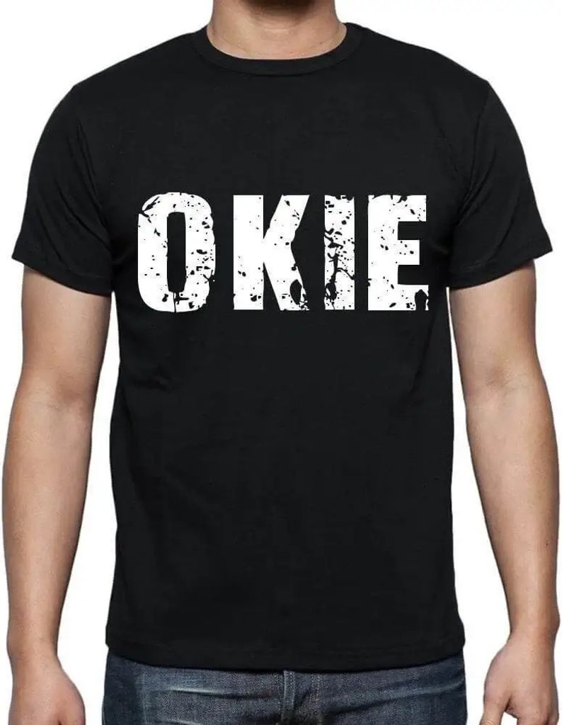 Herren Grafik T-Shirt Okie Öko-Verantwortlich Vintage Jahrgang Kurzarm Lustige Druck Geburtstag Geschenk Mann