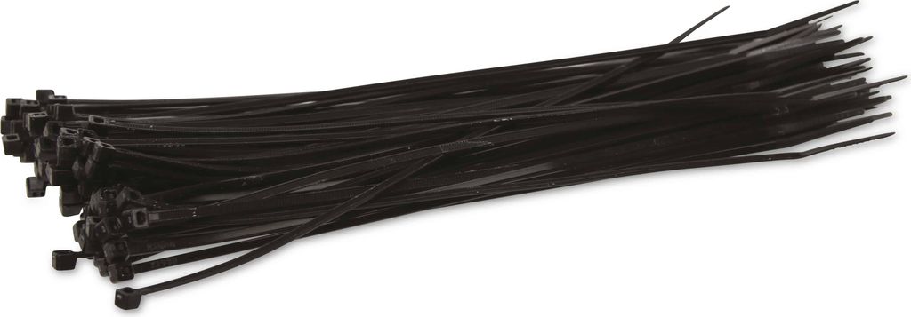 KSS Kabelbinder-Sortiment Polyamid 6.6, schwarz, 203x2,5, UV-beständig, 100 Stück