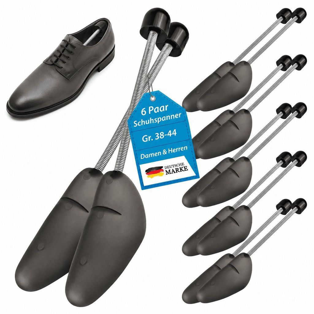 Schuhspanner 6er Set Schuhstecker Herrenschuhe Damenschuhe Produktbild 