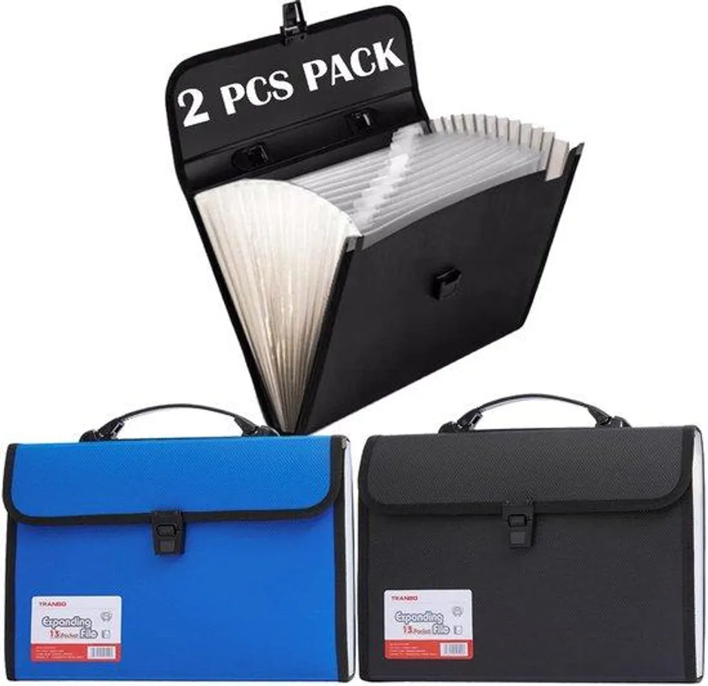Trieur Valisette A4 Extensible TRANBO 13 Positions pour Classement Bureau