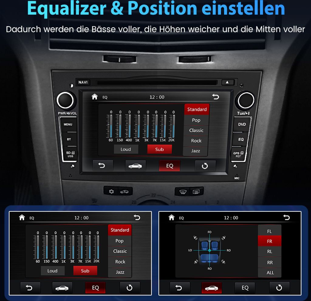 Autorádio 7 Zoll Doppel din für Opel Corsa D Corsa C Astra Obrázok produktu 10