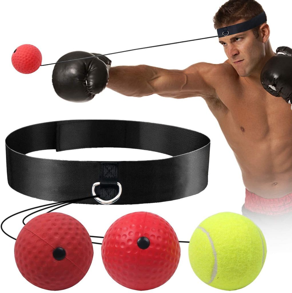 Boxen Training Ball Reflex Boxing Ball Kopfband für Speed Fitness Punch Kampf DE 