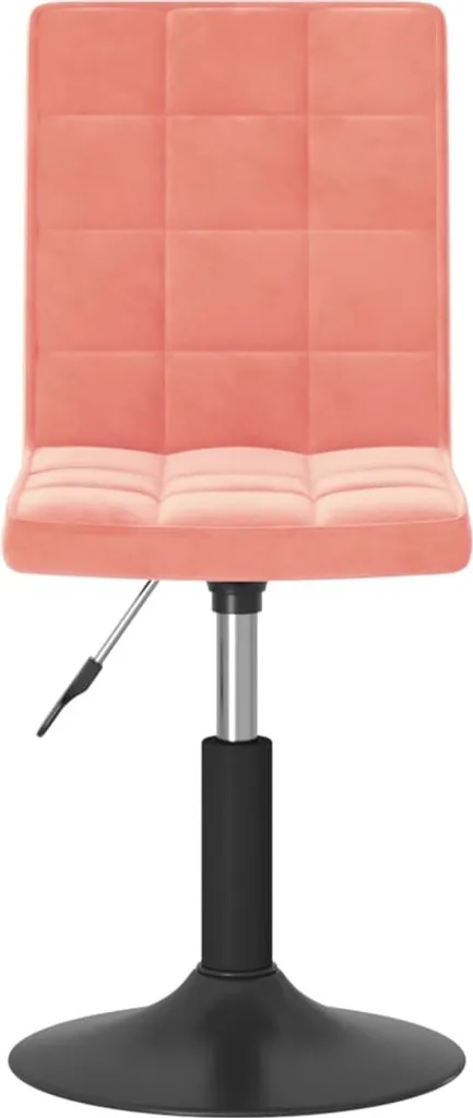 vidaXL Sedie da pranzo 2 pz. Girevoli in velluto rosa - 4