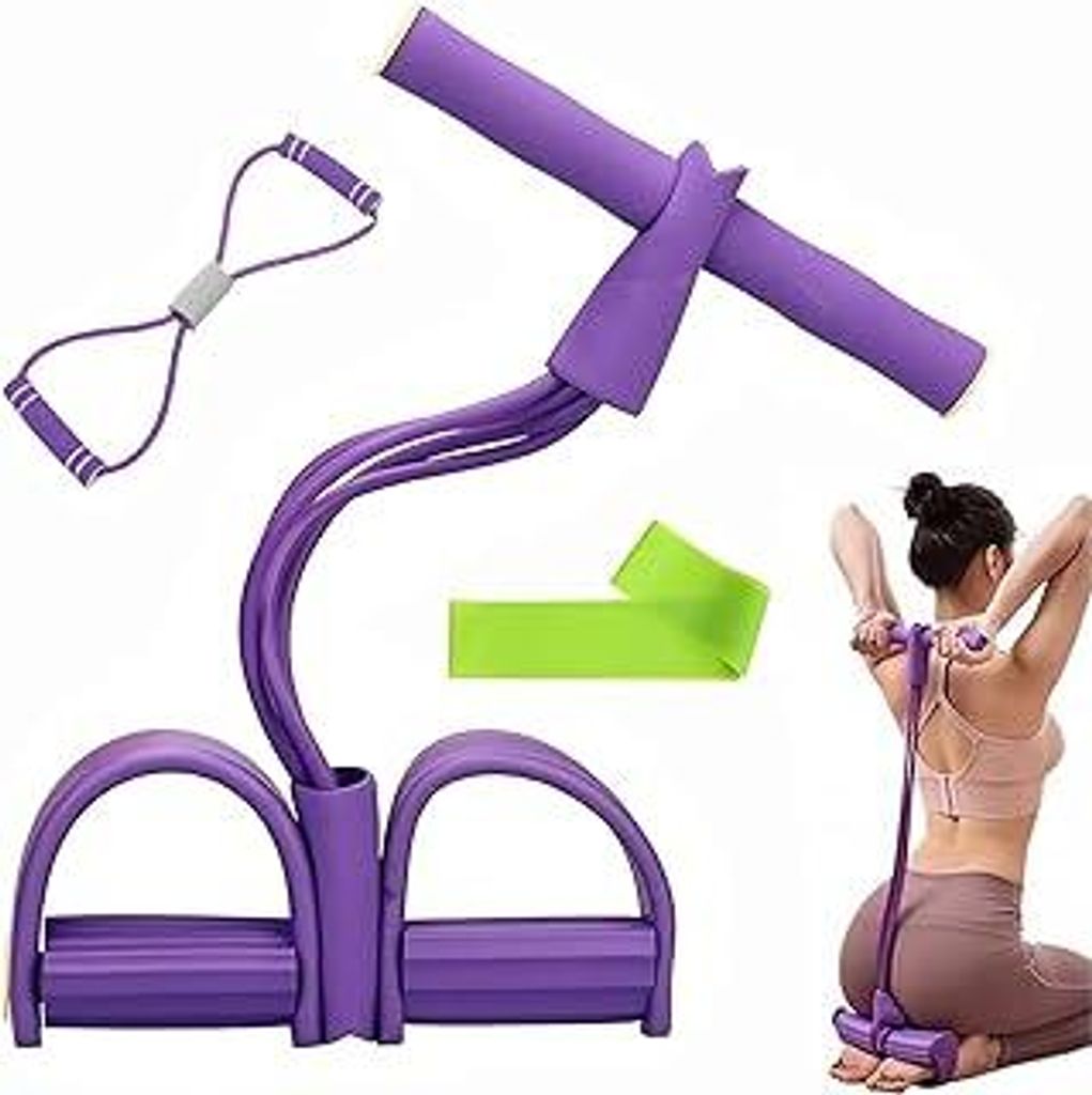 Bauchtrainer für Zuhause, 3-Teiliges Fitness-Set mit Expander Fitness und Rückentrainer, Sportgeräte für Zuhause zur Stärkung von Bauch, Beine...