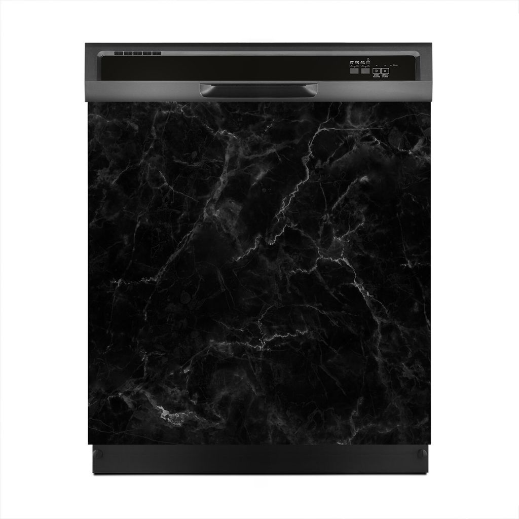 Magnete Dekorative 60x60 cm Küche Magnetmatte Spülmaschine - schwarz Marmor