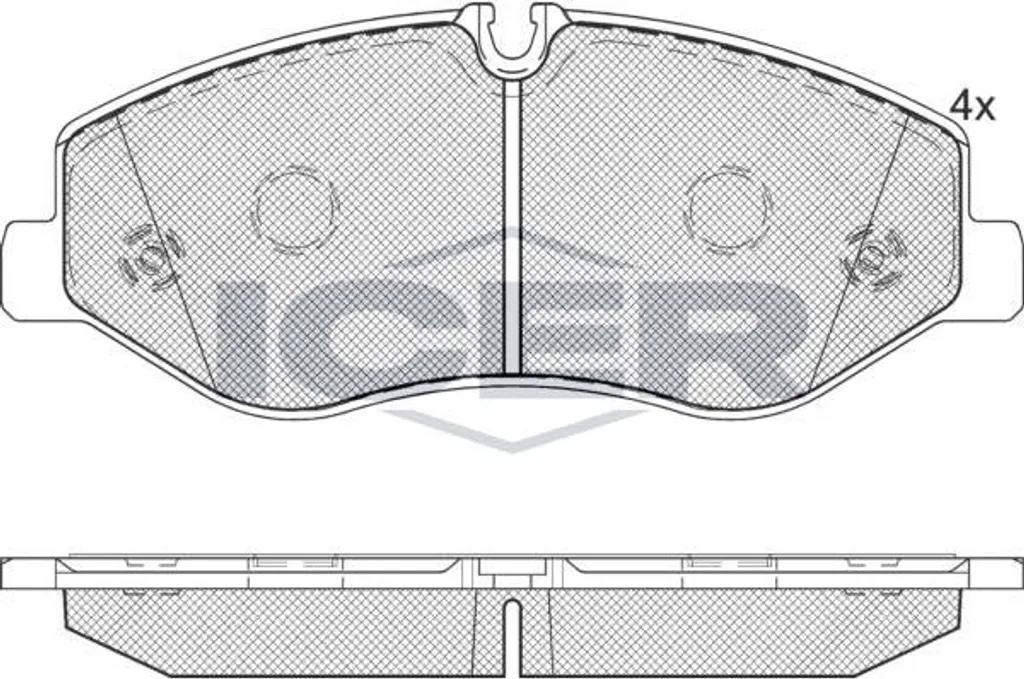 Plaquettes de frein ICER 142191 pour Vito et Classe V OE 4474200020