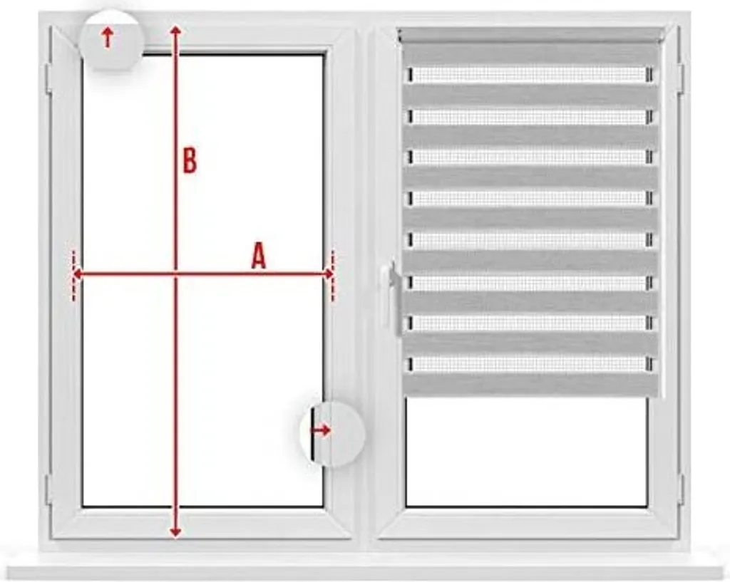 Store double WELLE blanc 105x200 cm - Solution anti-vis-à-vis effet 3D