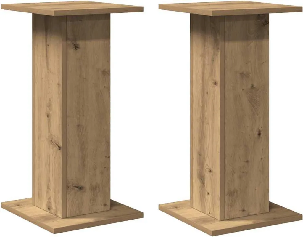 vidaXL Supporto per diffusori 2 pz. Rovere artigianale 30x30x60 cm