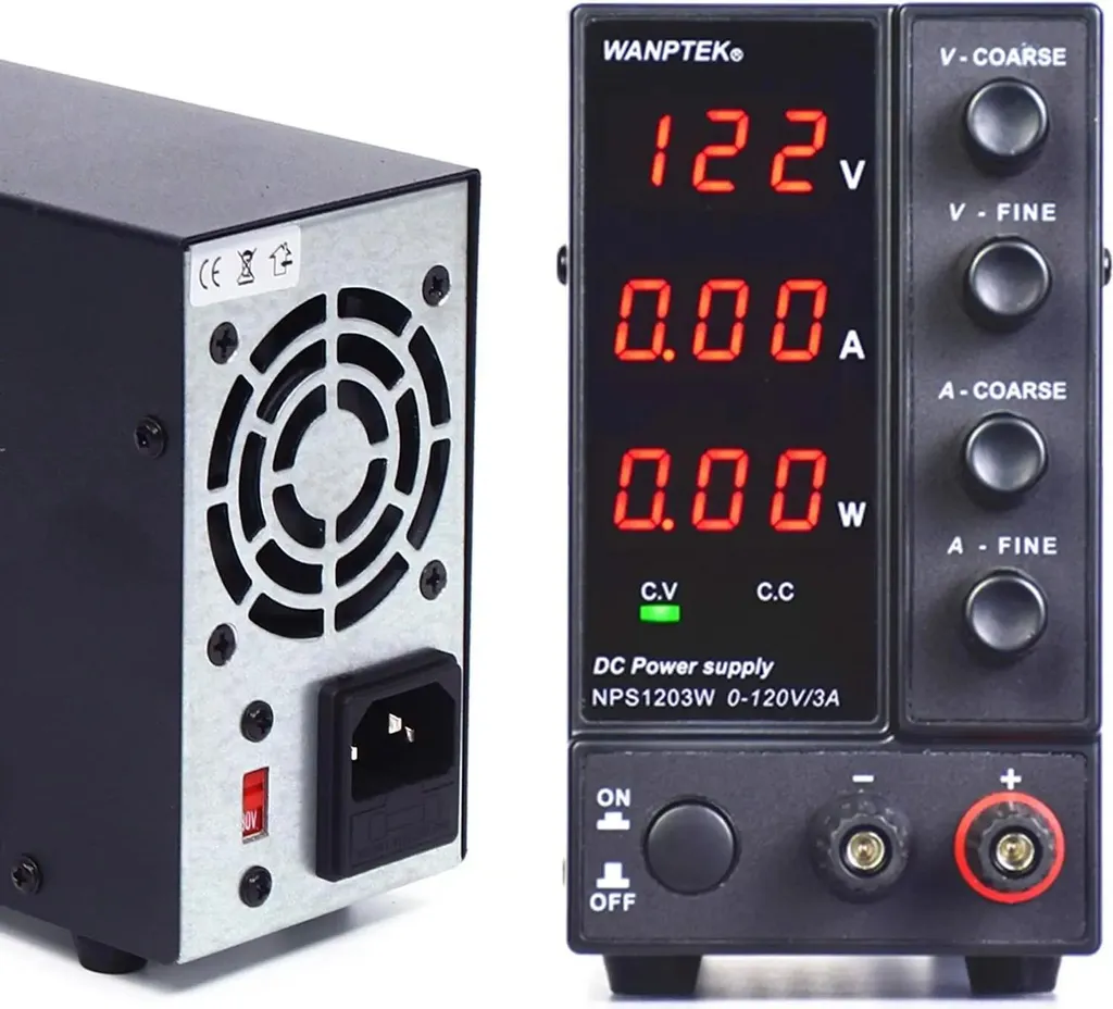Source d'alimentation stabilisée 120V 3A pour banc d'essai électronique