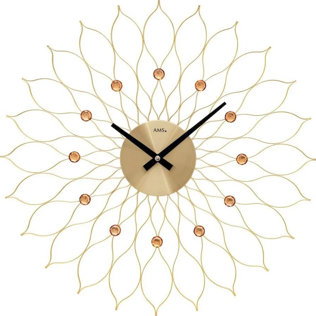 Horloge murale moderne pour grand salon - AMS 9609 Diamètre 50 cm chic