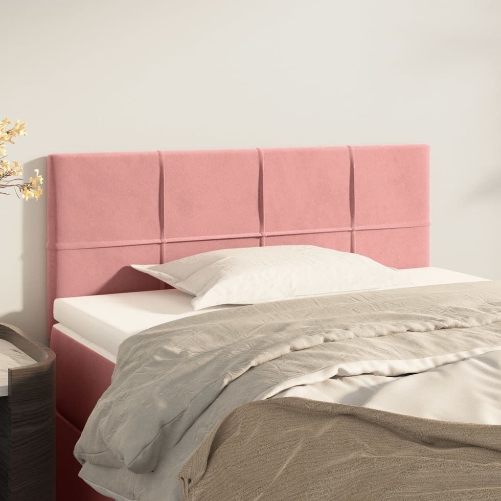 The Living Store Kopfteil Rosa 80x5x78/88 cm Samt