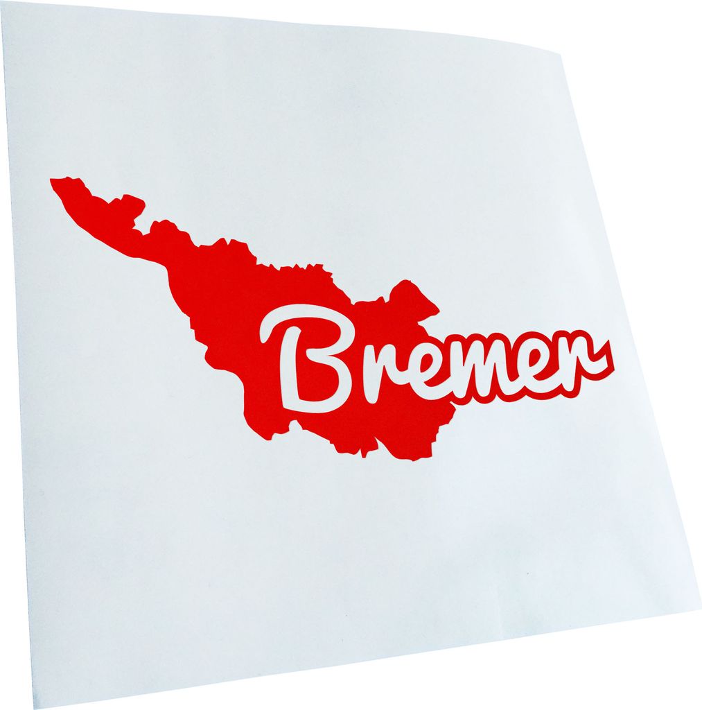 Kiwistar - Autoaufkleber - Bremen Bremer Herkunft - Rot - 40x20cm - Aufkleber für Auto, Laptop, Fahrrad, LKW, Motorrad mehrfarbig JDM Decal Racing