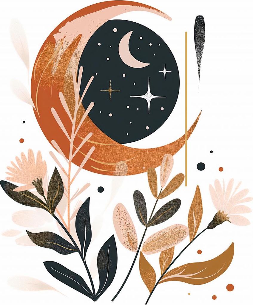 Plakat 60x50cm Kraft und Mond