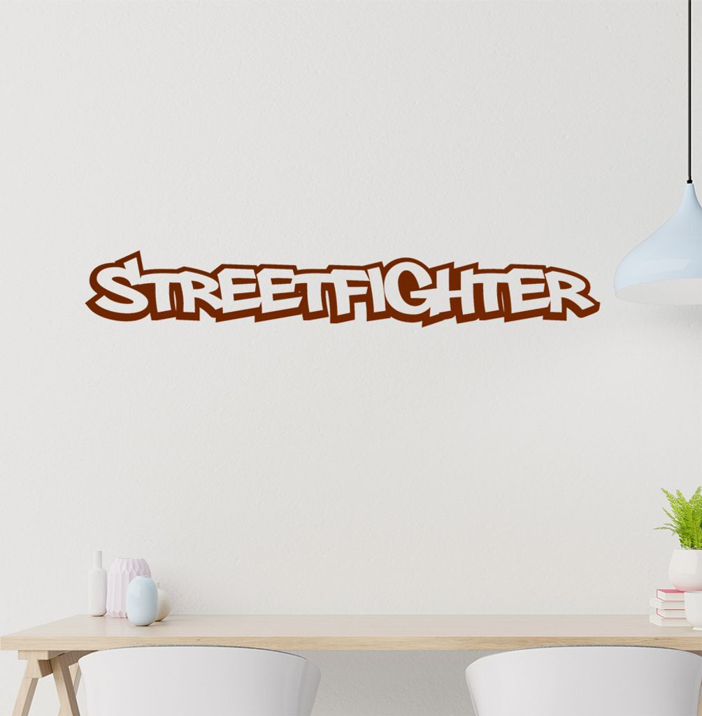 Kiwistar Streetfighter Style Wandtattoo in 6 Größen - Wandaufkleber Wall Sticker - Dekoration, Küche, Wohnzimmer, Schlafzimmer, Badezimmer