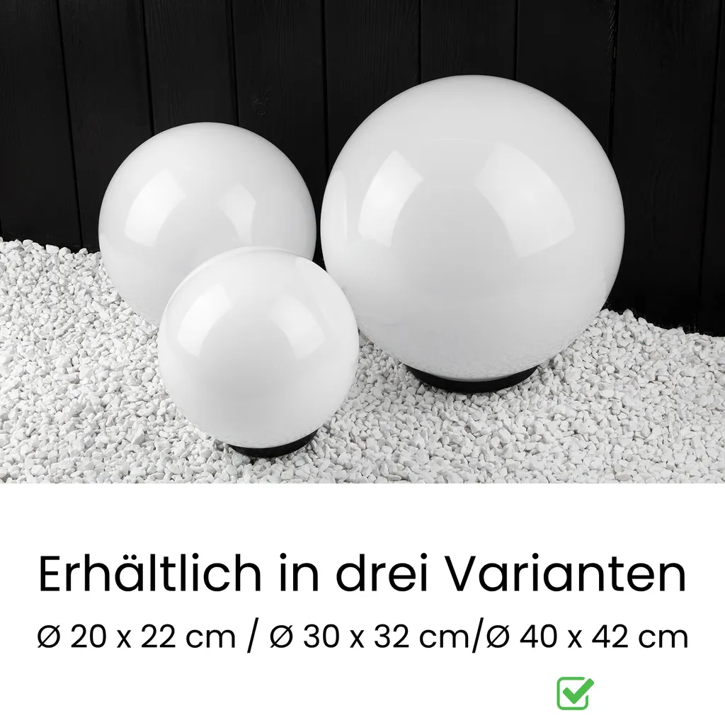 Éclairage de Terrasse Design Boule Lumineuse 40 cm pour Extérieur - 19