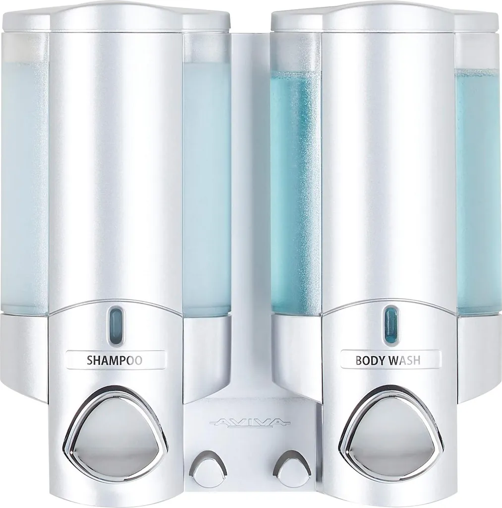 Distributeur de douche double Aviva argent satiné : fini le désordre