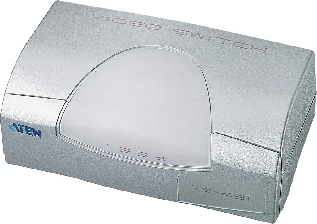 Commutateur Vidéo ATEN VS491 VGA Argent Haute Résolution 1920x1440 px