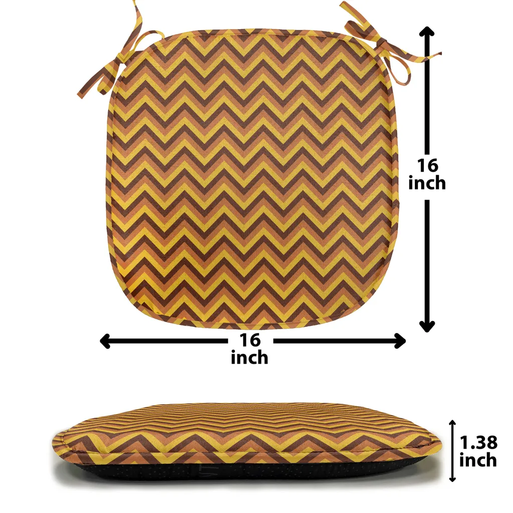 Cuscini Sedie Esterno Marrone Chevron 40x40 ABAKUHAUS 12 Pz - 2
