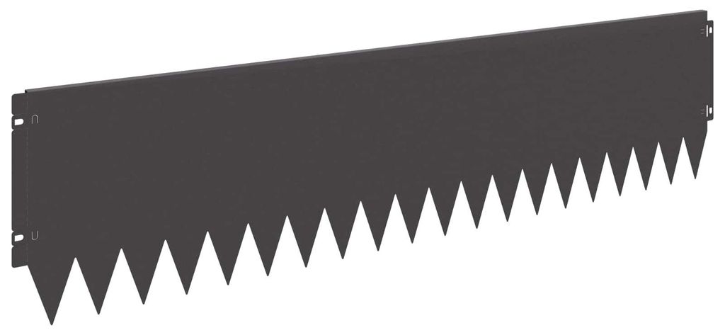 vidaXL Raseneinfassung 20 pcs 103 x 25 cm Stahl Schwarz