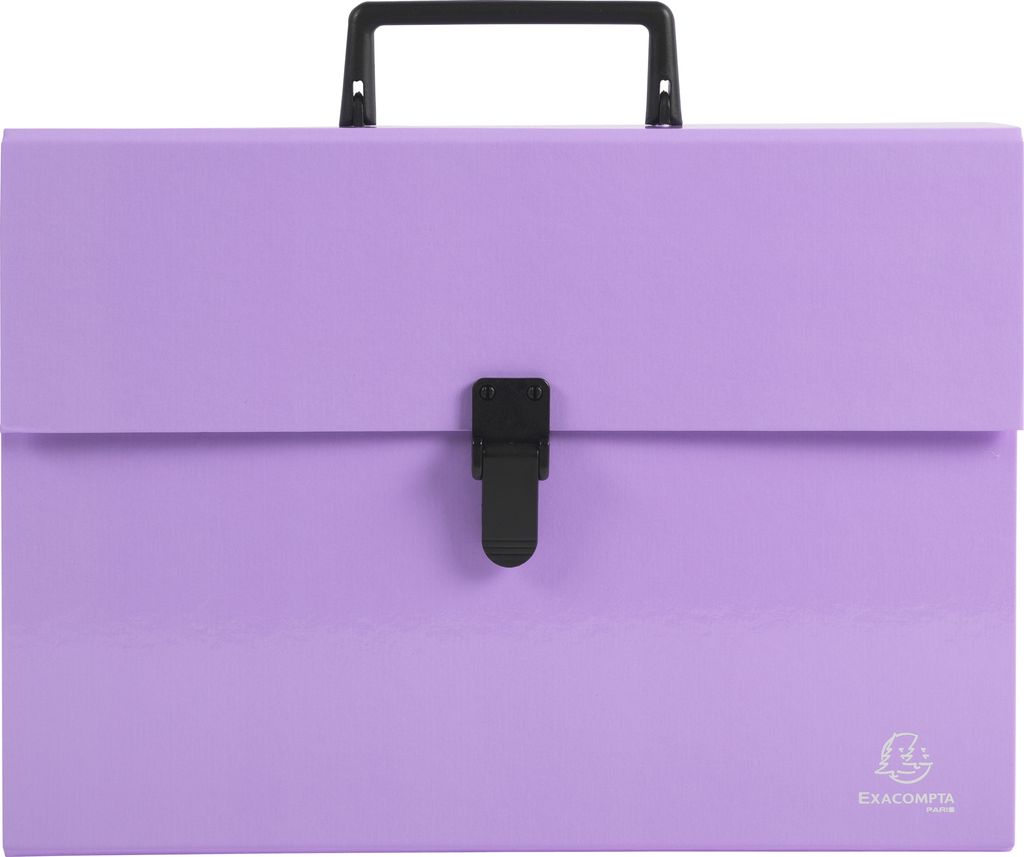 Exacompta 4x Fächermappe mit Griff, 18 Fächer, Aquarel - Malve - 56765E