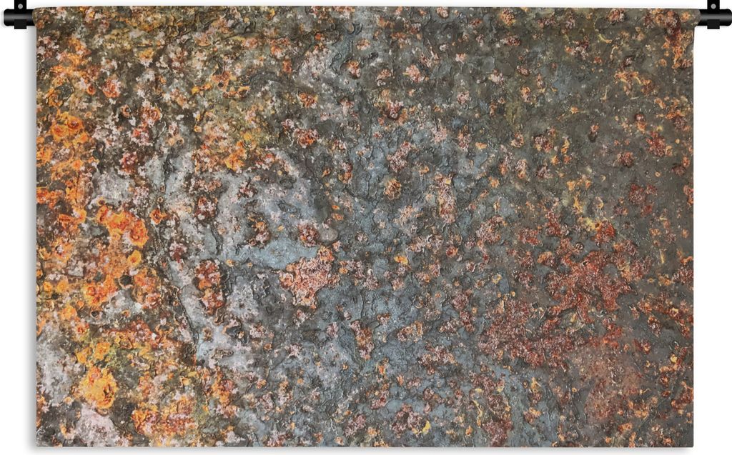 MuchoWow Wandteppich Wandbehang Rost - Metall - Vintage - Grau - Abstrakt 60x40 cm Tapisserie Dekoration Wandtuch - Wanddekorationen