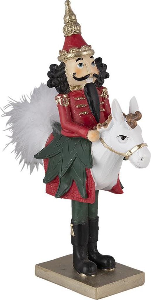 Clayre & Eef Figur Nussknacker 25 cm Rot Grün Kunststoff