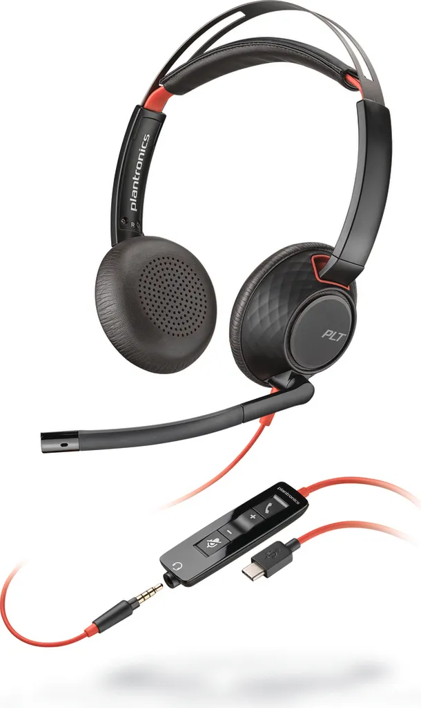 Casque Stéréo Poly C5220 avec Micro Réduction de Bruit USB-C/3.5mm