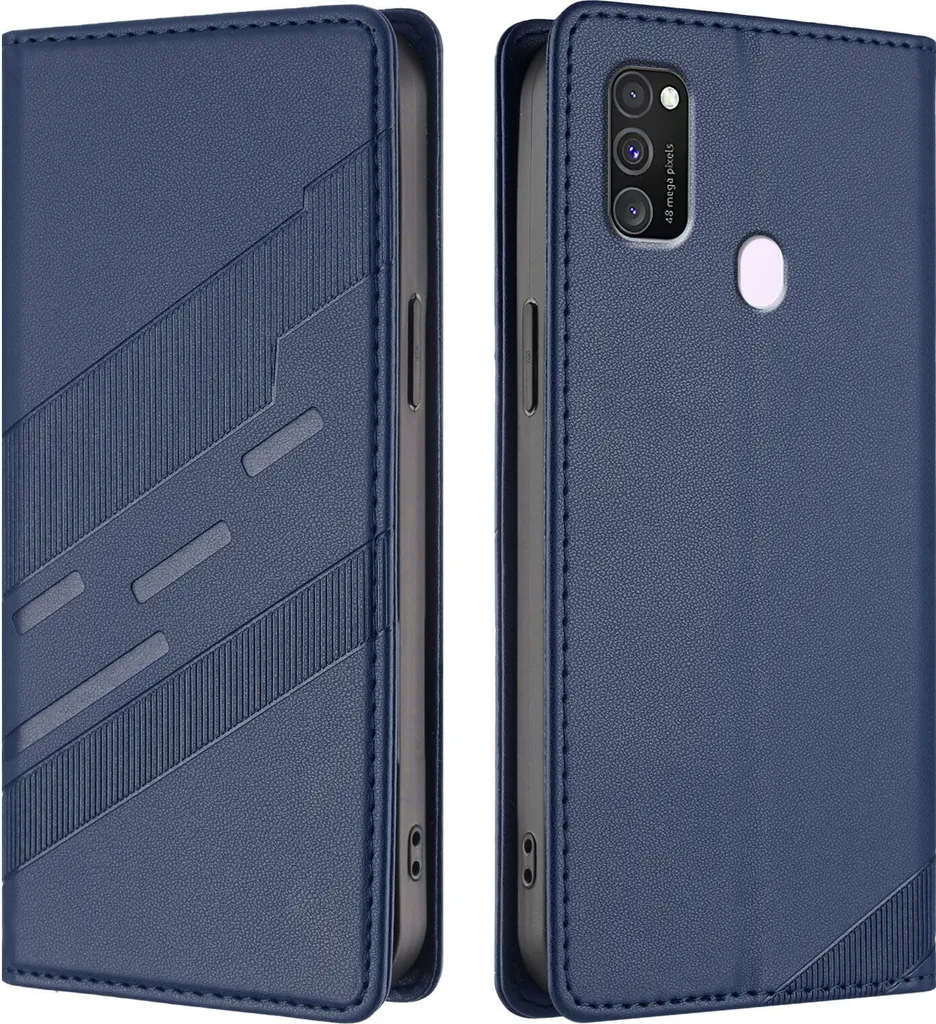 Cover Samsung Galaxy M21 / M30S Blu - Custodia Libro con Porta Carte