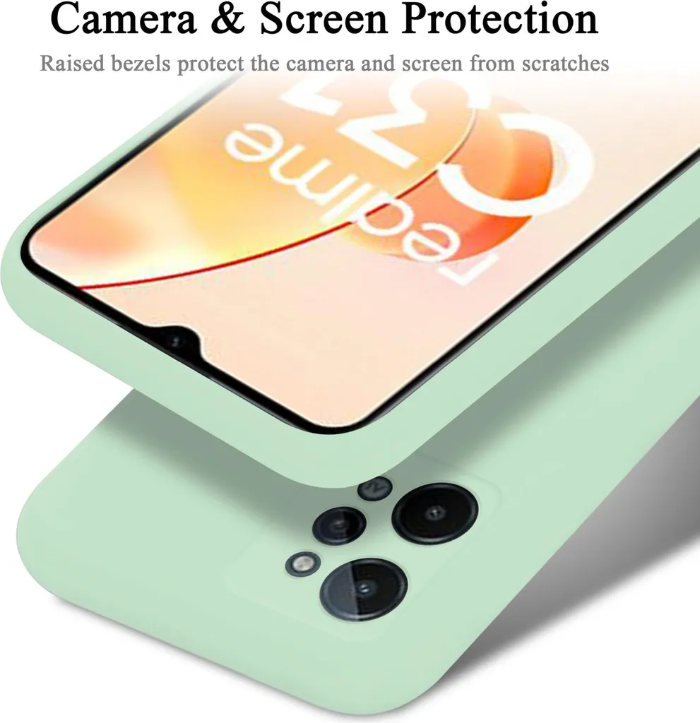 TIANYUE Custodia per Realme C31 Slim Cover Posteriore in Custodia per Telefono in Vetro Sfumato di Colore Protettiva Cover per Realme C31 (Giallo