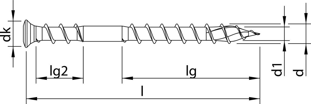 HECO TOPIX-plus A2, Terrassenschraube, Linsenkopf, 5mm HECO Drive, UKG