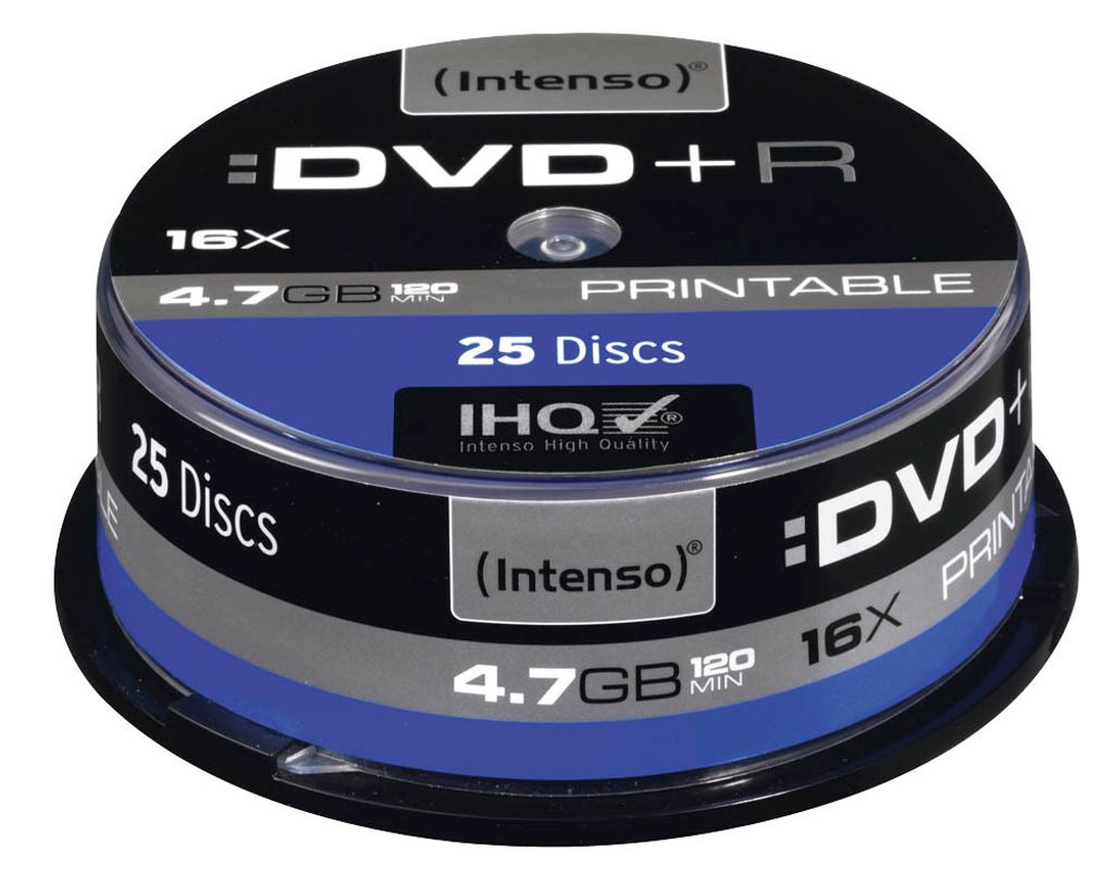 25 Intenso DVD+R 4,7 GB bedruckbar Produktbild 